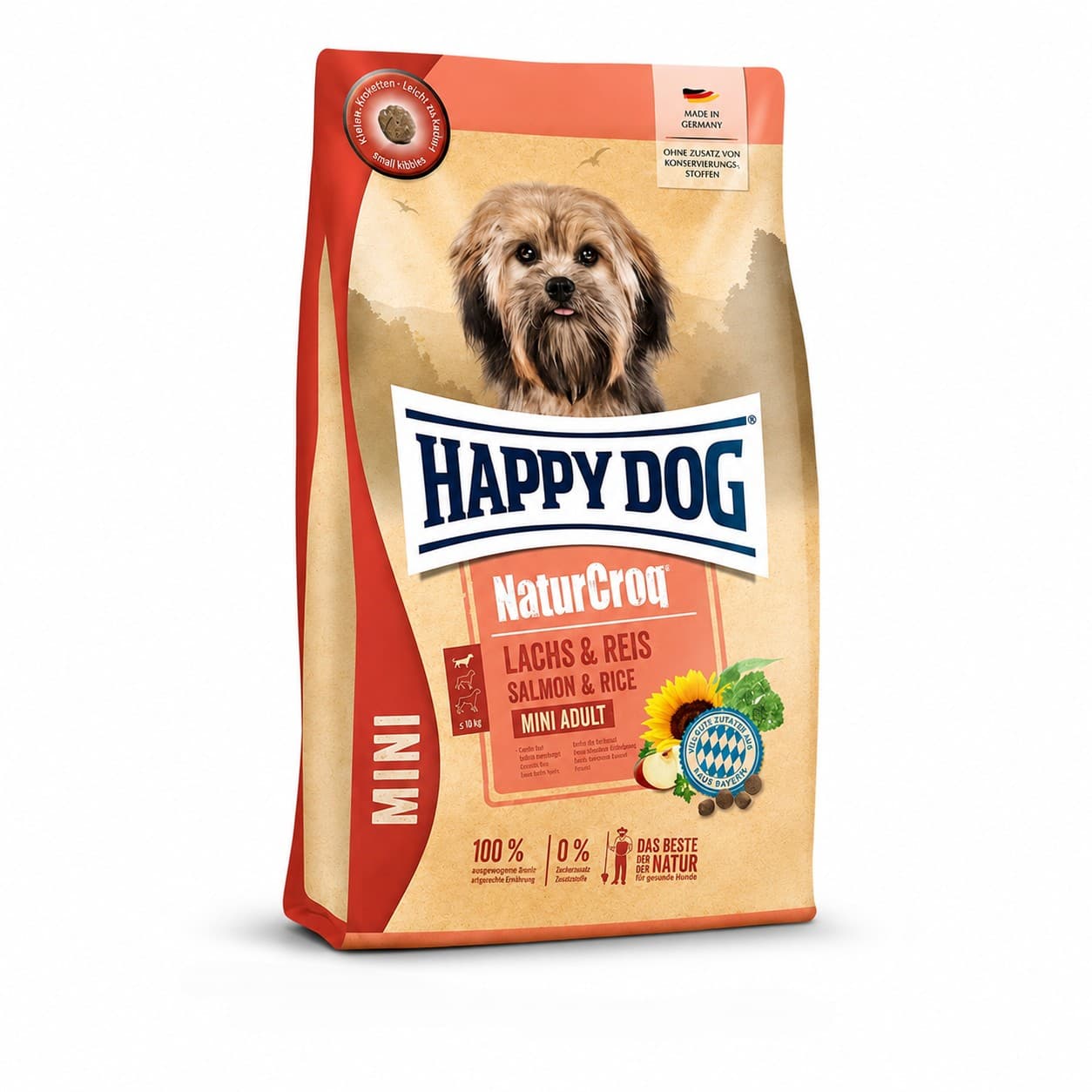 Happy Dog NaturCroq Mini Adult Salmon & Rice 4KG Small Breed Dog Food - Makanan Anjing Dewasa Ras Kecil Premium 4KG - gambar 6