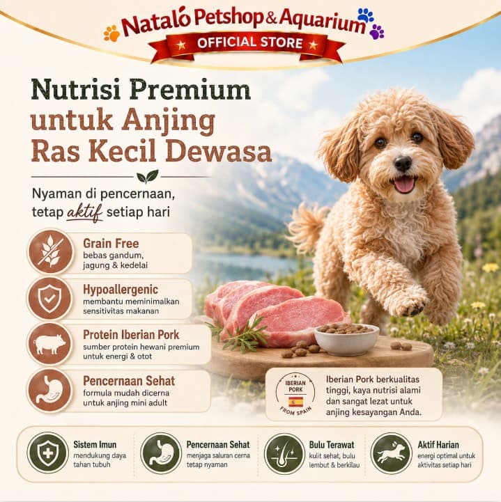 Bravery Mini Adult PORK 400GR Makanan Anjing Small Breed Adult Dog Food Premium Pelet 400 gr - gambar 2