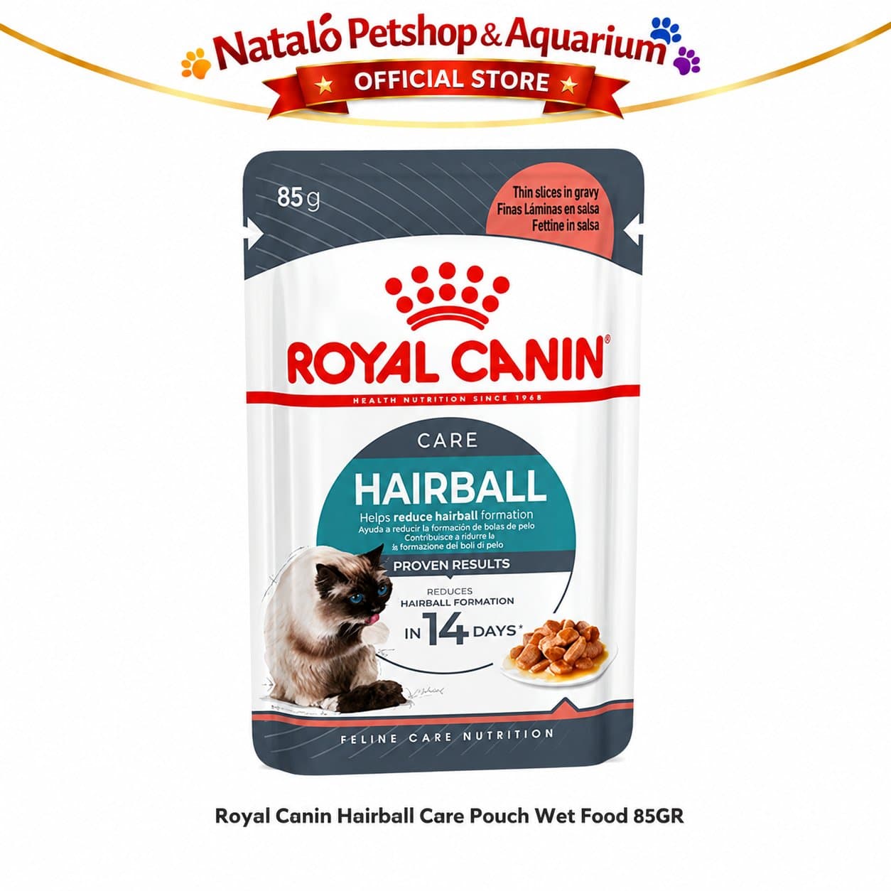 Royal Canin Hairball Care Pouch Cat Wet Food 85GR - Makanan Basah Saset Kucing untuk Hair Ball 85 GR - gambar 6