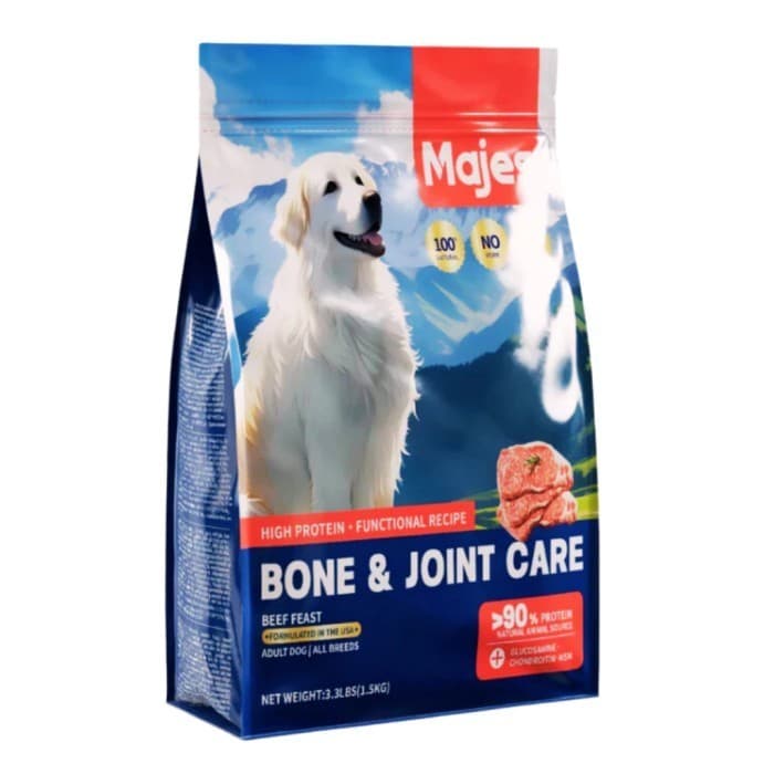 MAJES High Protein Bone & Joint Care Beef Feast Adult Dog Food - Makanan Anjing Dewasa - gambar 1