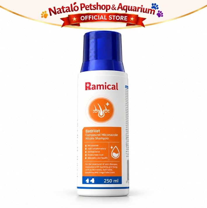 Ramical BATHVET Shampoo 250ML - Miconazole Sampo AMPUH Atasi Sakit Kulit Kurap Gatal Infeksi Jamur - gambar 6