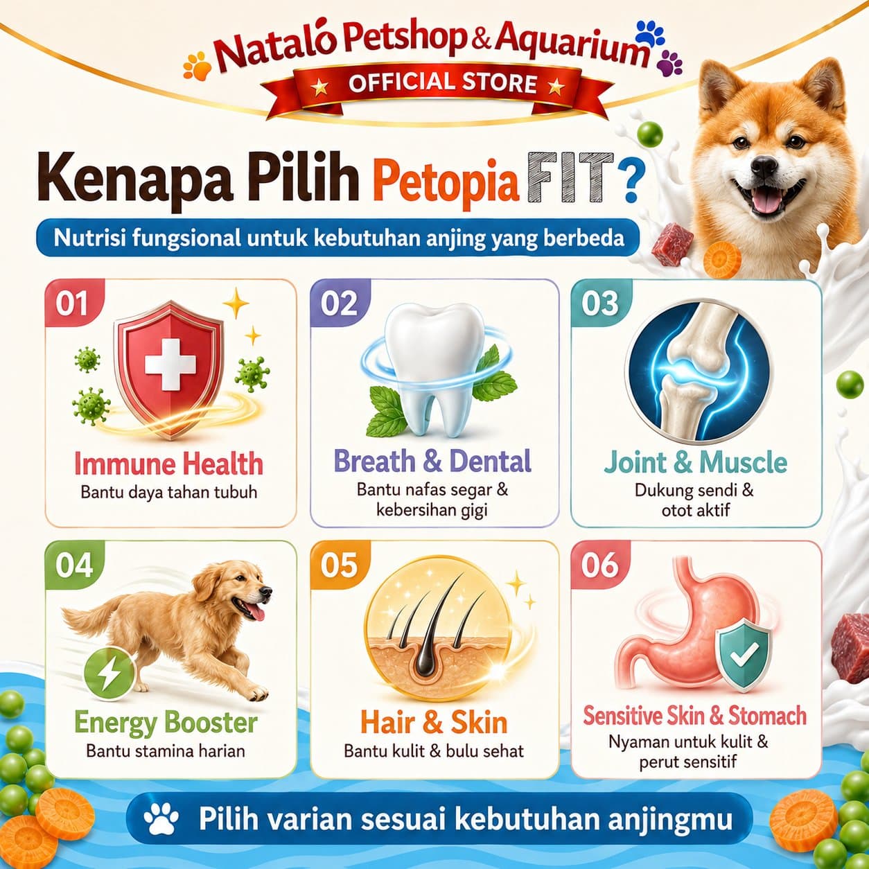 Petopia Functional FIT Pate Loaf Dog Wet Food 600GR - Makanan Basah Kaleng Anjing Semua Umur 600 GRAM - gambar 2