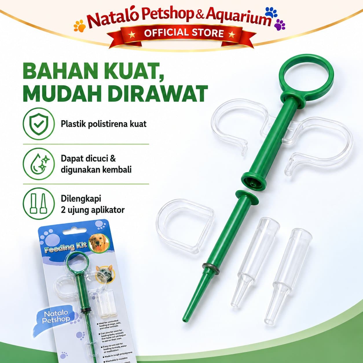 Pelontar Pil / Feeding Kit / Kucing dan Anjing / Suntik Makanan / Obat Hewan Peliharaan Medication for Pet - gambar 5