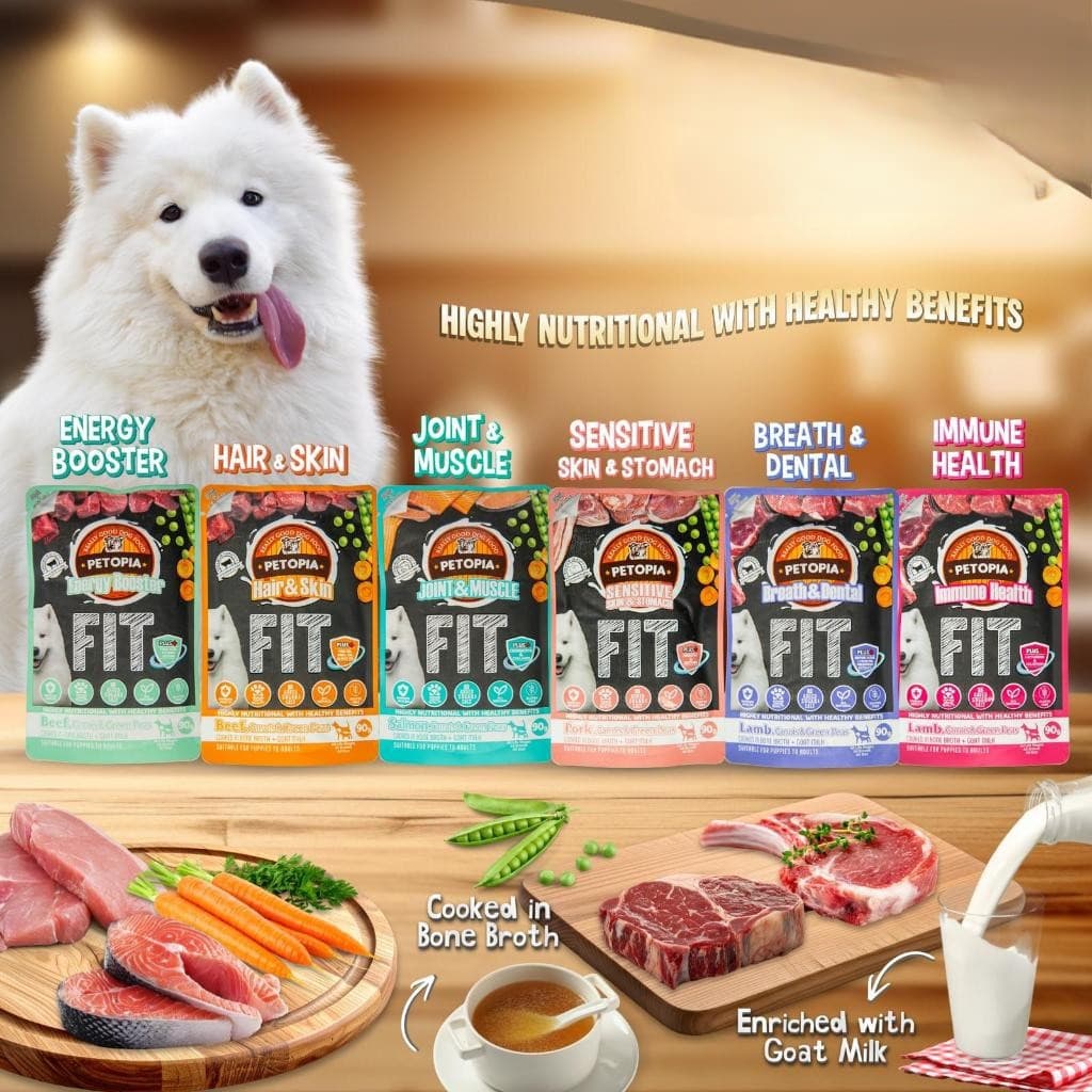 Petopia FIT Functional Pouch 90Gr - Makanan Basah Sachet Anjing Semua Umur - gambar 1
