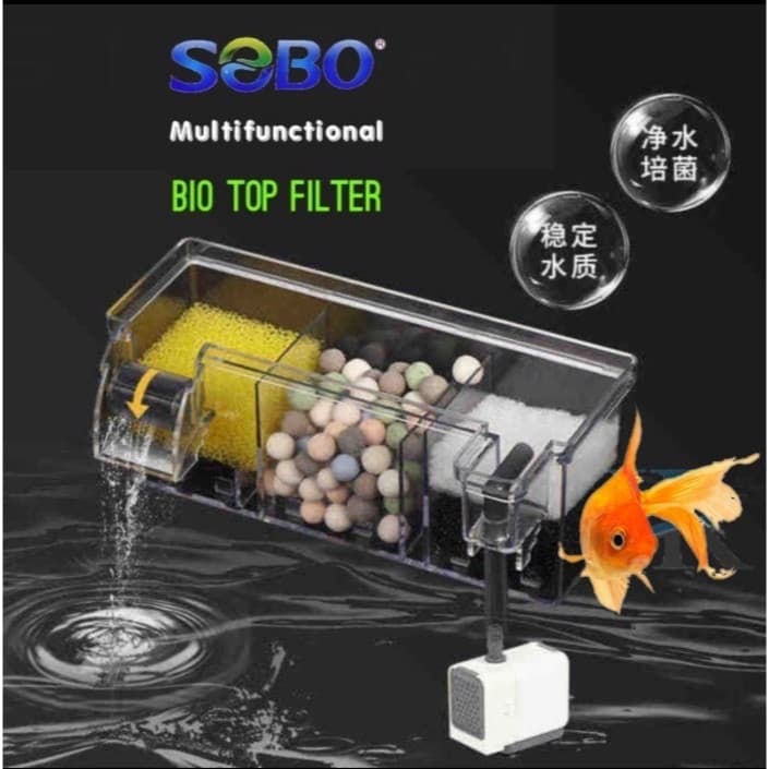 AMARA Multifunctional Bio Top Filter - Filter Aquarium Komplit AQ 15H 16H 17H 18H - gambar 1