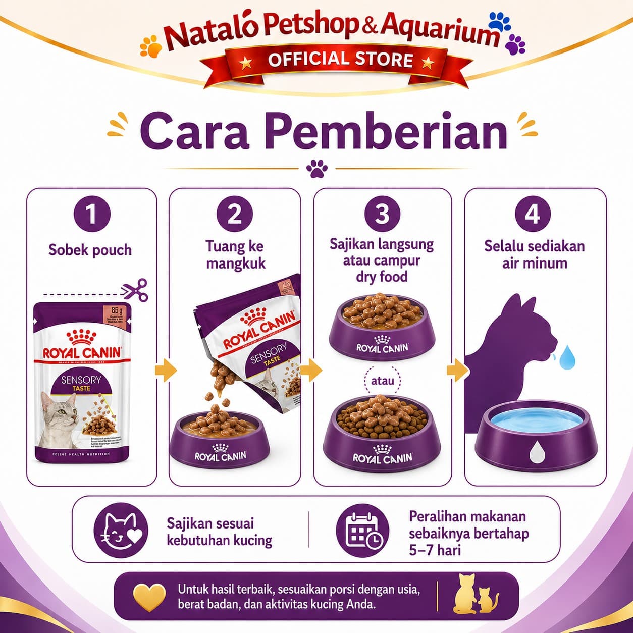 Royal Canin Sensory Wet Food Pouch Taste Feel Smell 85GR - Makanan Basah Saset Kucing 85 GR - gambar 3