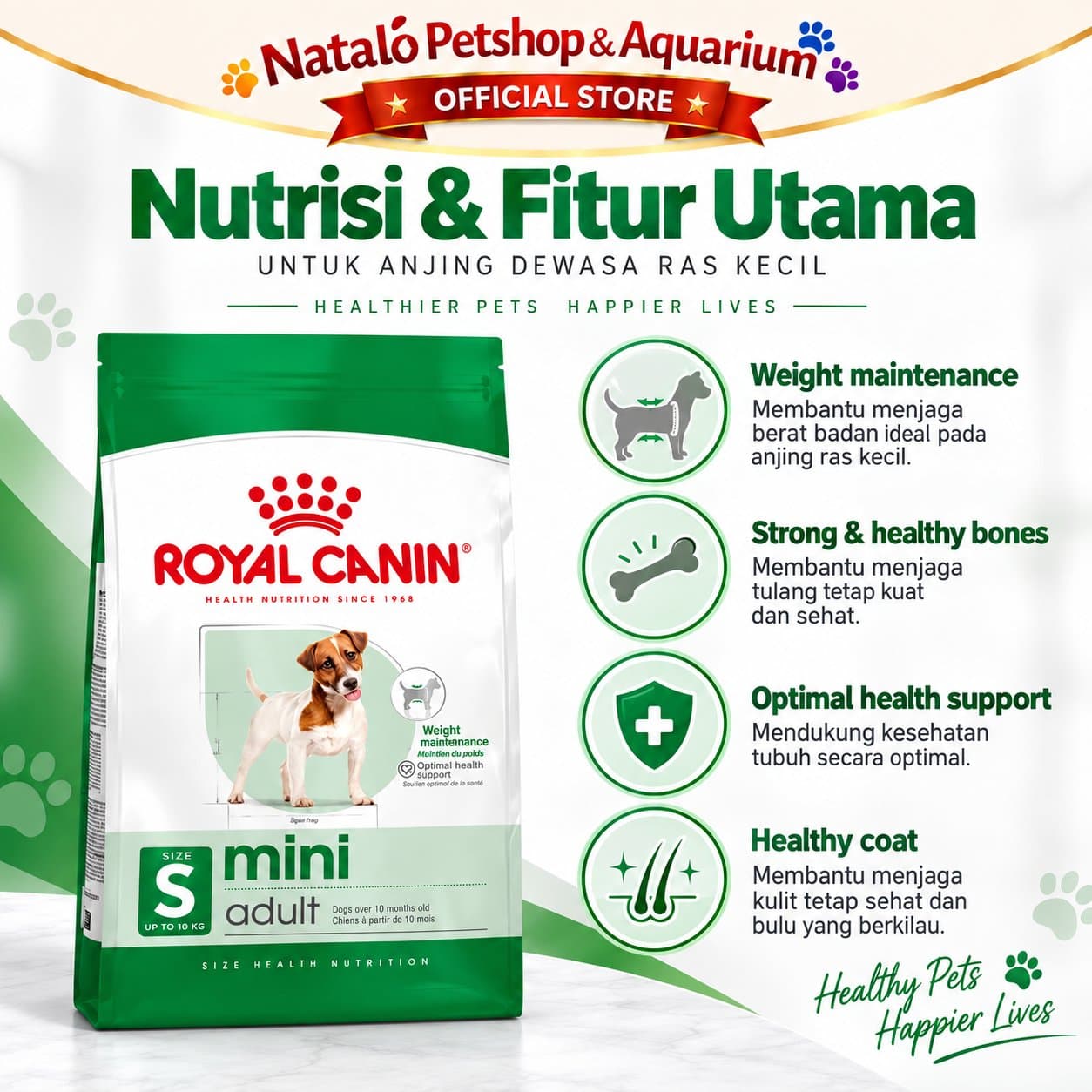 Royal Canin Mini Indoor Adult 3KG Small Breed Dry Dog Food - Makanan Anjing Dewasa Kecil Rumahan Membantu Mengurangi Bau Feses 3 KG - gambar 4