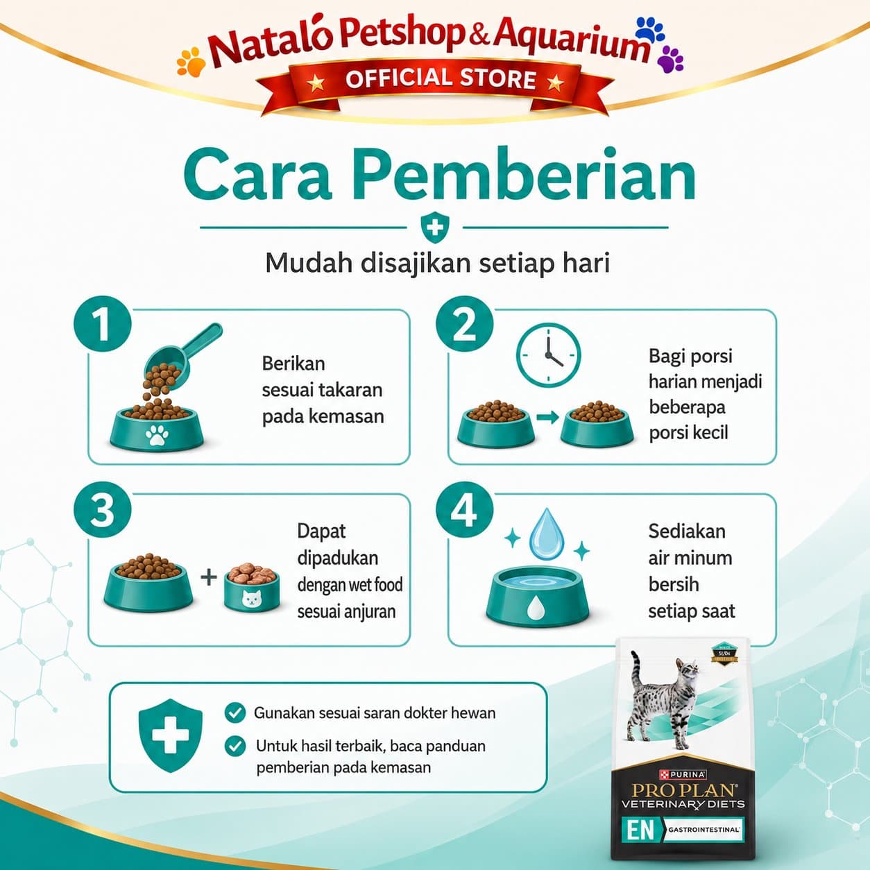 Pro Plan Gastrointestinal 500 GR - Makanan Kucing Dewasa PROPLAN untuk Pencernaan Mencret Diare Freshpack 500GR / Gastro Intestinal Cat - Veterinary Diets Dry Food - gambar 3