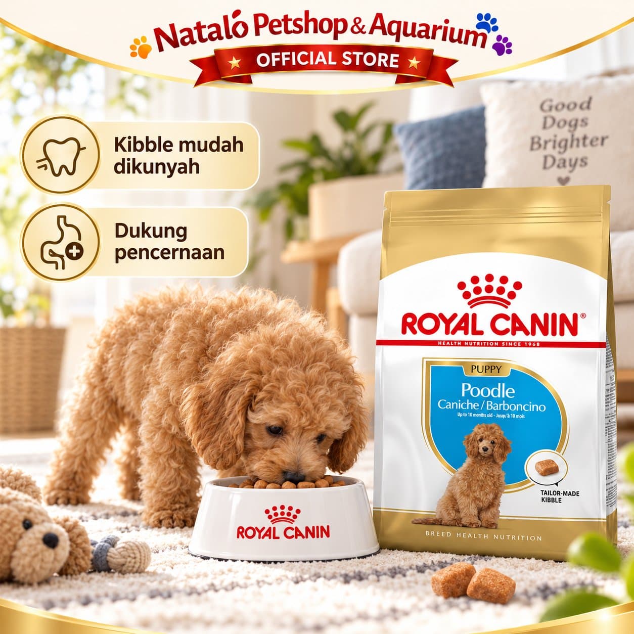 Royal Canin Poodle Puppy 3KG Dry Dog Food Junior - Makanan Anak Anjing Ras Pudel Super Premium 3 KG - gambar 5