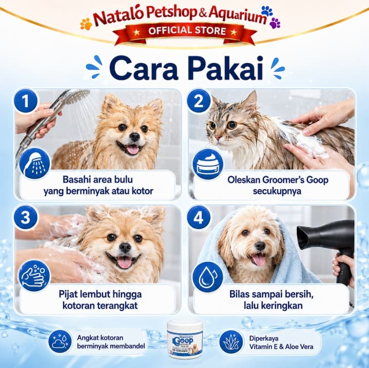 Groomer's Goop Degreaser 14oz (396ml) 423GR Conditioner Masker Bulu Rambut Hewan Peliharaan Kucing Anjing anti Kusut Pelembut Gimbal for Pet Cat Doog Grooming Groomers 14 oz - gambar 3