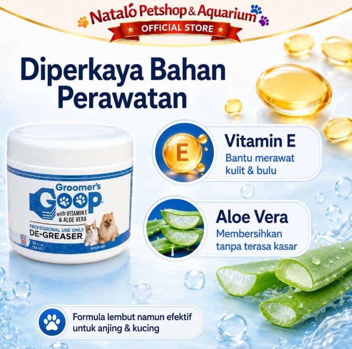 Groomer's Goop Degreaser 14oz (396ml) 423GR Conditioner Masker Bulu Rambut Hewan Peliharaan Kucing Anjing anti Kusut Pelembut Gimbal for Pet Cat Doog Grooming Groomers 14 oz - gambar 4
