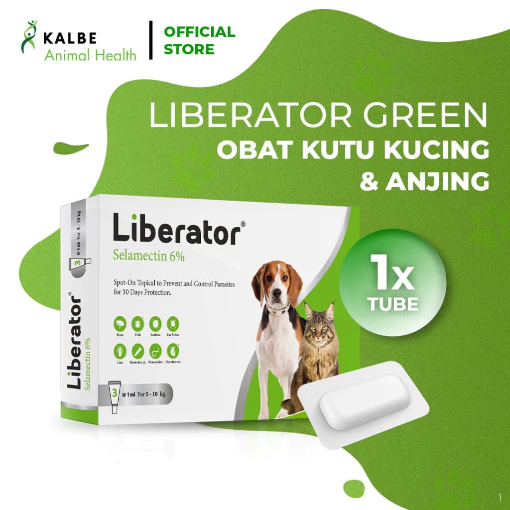 Liberator dari Kalbe Selamectine 6% -  Obat Kutu Tetes Anjing dan Kucing per 1 Tube (1ML) - gambar 1