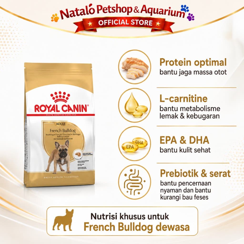 Royal Canin French Bulldog Adult 3KG Dry Dog Food - Makanan Anjing Ras Frenchie Dewasa 3 KG - gambar 4