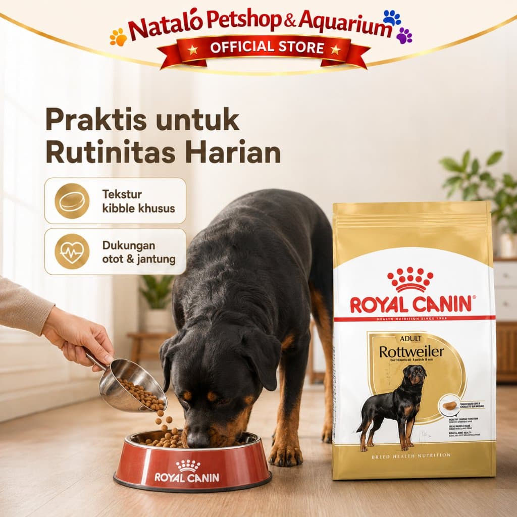 Royal Canin Rottweiler Adult 12KG - Makanan Anjing Dewasa Besar Ras Dry Large Dog Food - gambar 5