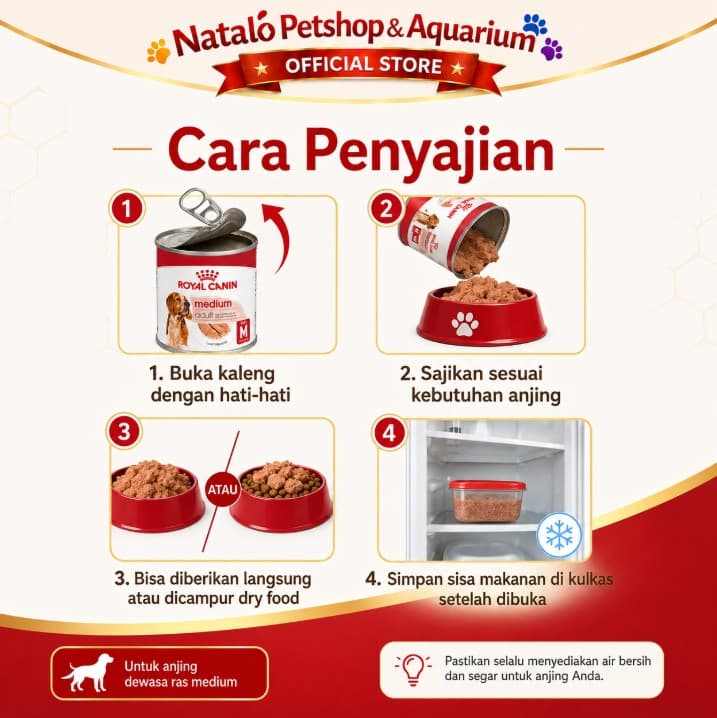 Royal Canin Medium Adult 410GR Wet Dog Food - Makanan Basah Anjing Ras Sedang 410 GR Kaleng - gambar 3