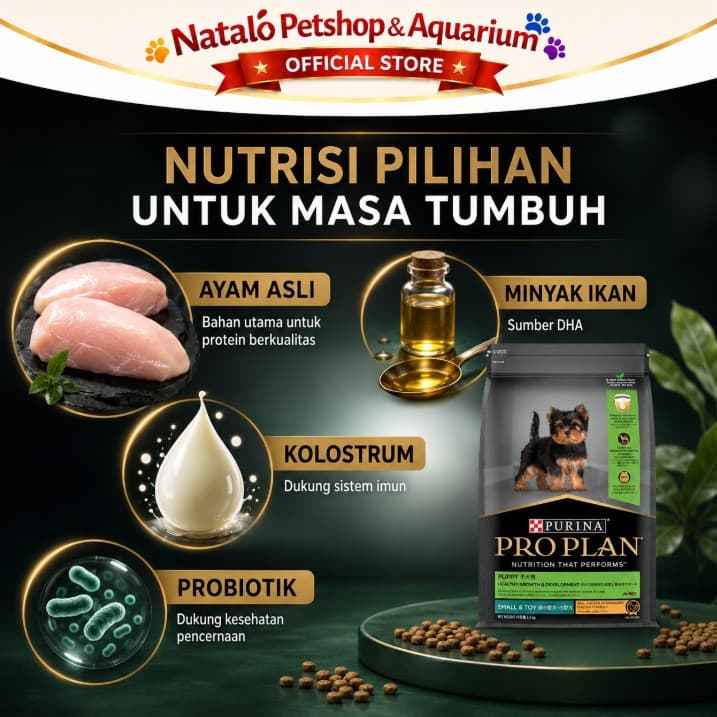 PRO PLAN Puppy Small & Toy Chicken 2.5KG Small Breed Dog Food - Makanan Anak Anjing Ras Kecil PROPLAN 2.5KG - gambar 4