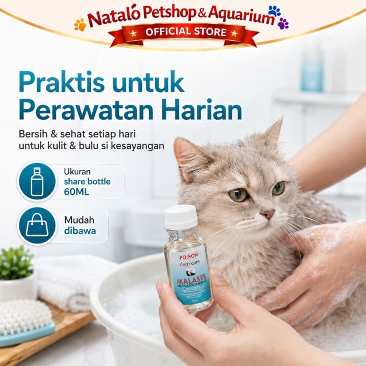 Malaseb 60ML Shampoo Anti Jamur Hewan Kucing Anjing Ampuh Premium - gambar 5