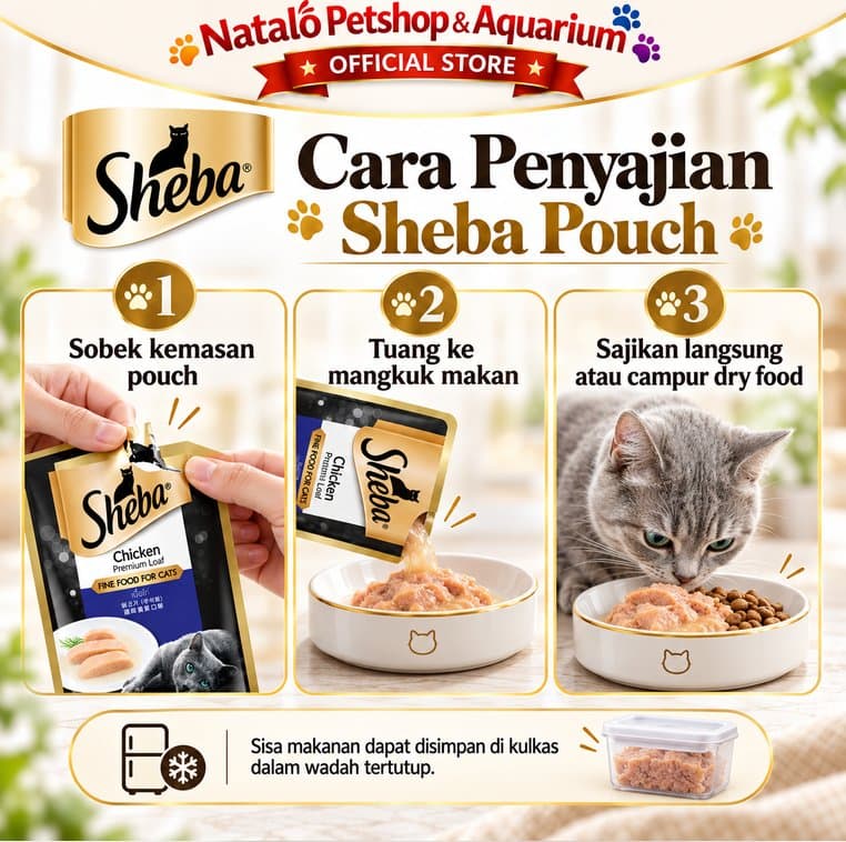Sheba Pouch 70Gr Cat Wet Food - Makanan Basah Kucing Sachet / Jajanan / Snack  / Tuna - gambar 3