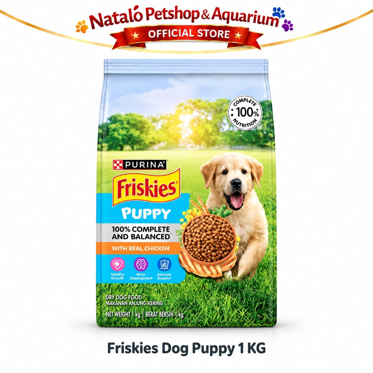 Friskies Puppy Dry Dog Food with Real Chicken 1KG - Makanan Kering Anak Anjing Purina Rasa Ayam 1 KG - gambar 6