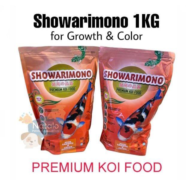 SHOWARIMONO Premium Koi Food 1KG - Makanan Ikan Hias Koi High Growth & Color Enhancer IMPORT - gambar 1