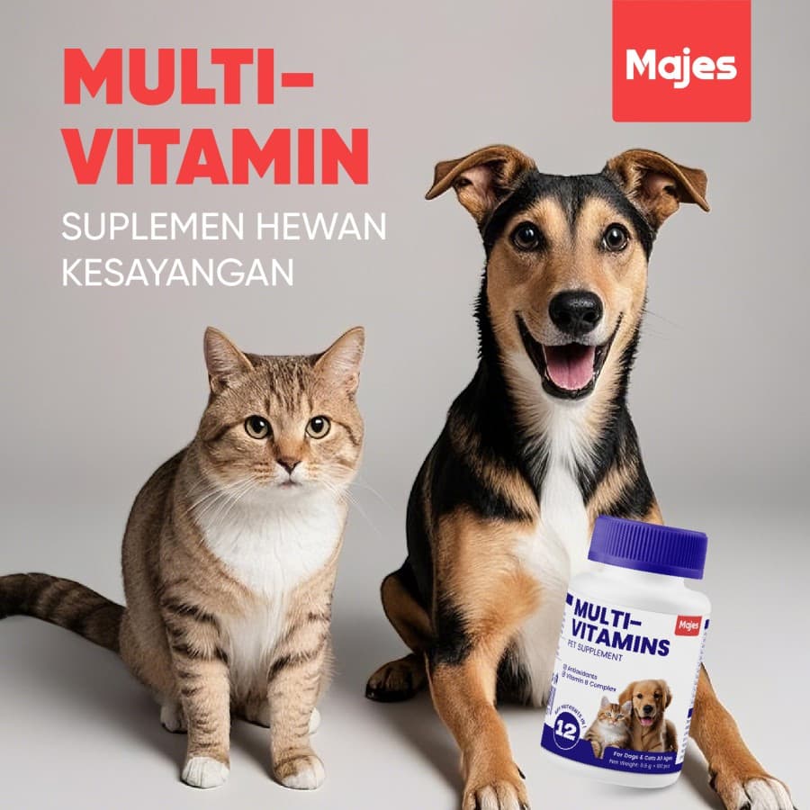 MAJES Multi-Vitamins isi 100 Tablets / Multivitamin Pet Supplements - Vitamin Kucing dan Anjing - gambar 7