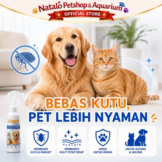 Angels FLEADIN SPRAY 250ML Obat Kutu Semprot Hewan Kucing Anjing Hewan Peliharaan for Pet Cat Dog Flea Tick - gambar 5
