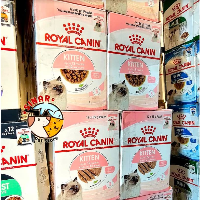 Royal Canin Kitten 85GR Pouch per Box isi 12 - Gravy Jelly Loaf Saset Wet Food - gambar 1