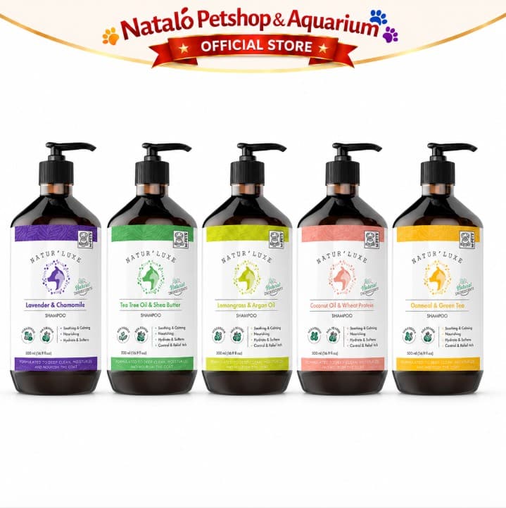 M-Pets Natur'luxe Shampoo 500ML for Cat and Dog Sampo untuk Kucing dan Anjing - gambar 6