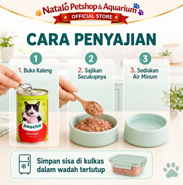 Poocha Kaleng 400gr Canned Wet Food All Life Stages - Makanan Basah Kucing Semua Umur 400 GR - gambar 4