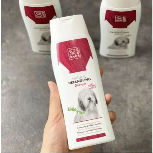 M-Pets Shampoo Natural Detangling Shampoo 250ML Dog Sampo Anjing untuk merapikan bulu kusut rambut panjang wangi - gambar 1