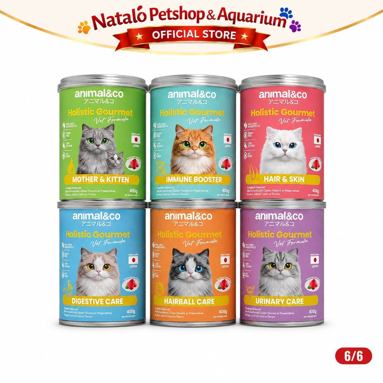 Animal&Co Functional Holistic Gourmet Vet Formula Grain Free 400GR All Life Stages - Makanan Kaleng Kucing Semua Umur 400 GR - gambar 6
