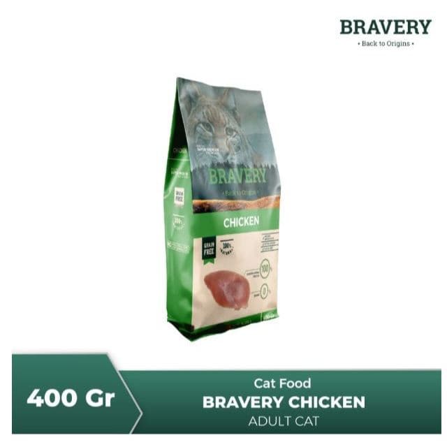 Bravery Adult Cat Chicken 400GR Dry Cat Food Makanan Kering Kucing Dewasa Super Premium - gambar 2