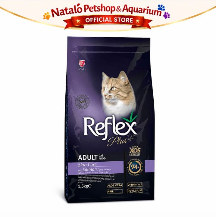 Reflex Plus Adult Cat Hair & Skin Coat Care 1.5KG - Makanan Super Premium Kucing untuk Kulit dan Bulu Lebat - gambar 6