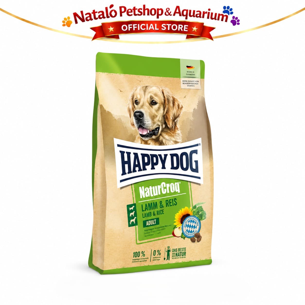 Happy Dog NaturCroq Lamb & Rice 4KG Adult Dog Food - Makanan Anjing Dewasa Ras Besar Rasa Domba Premium 4 KG - gambar 6