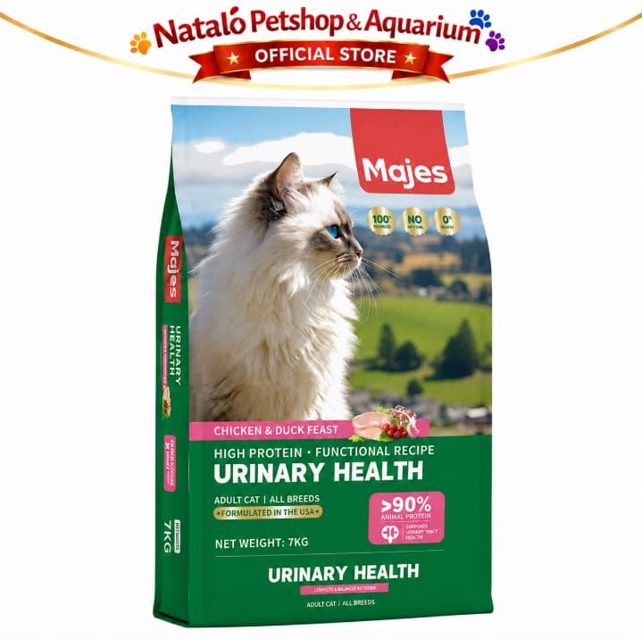 Majes High Protein Urinary Care 7kg - Premium Adult Dry Cat Food Makanan Kering Kucing untuk menjaga saluran kantung kemih sehat cegah batu ginjal susah pipis 7 kg Dewasa Functional Recipe - gambar 6