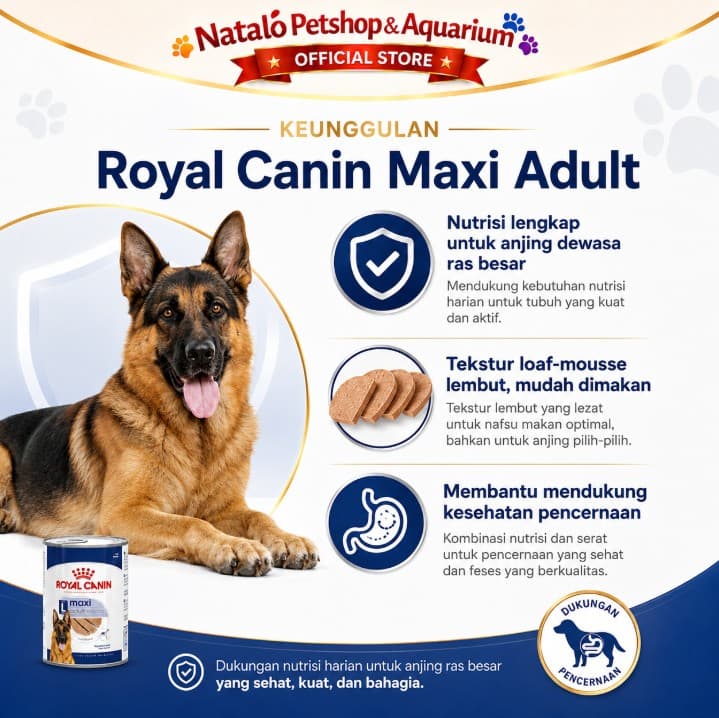 Royal Canin Maxi Adult 410GR Wet Dog Food - Makanan Basah Anjing Ras Besar 410 GR Kaleng - gambar 2