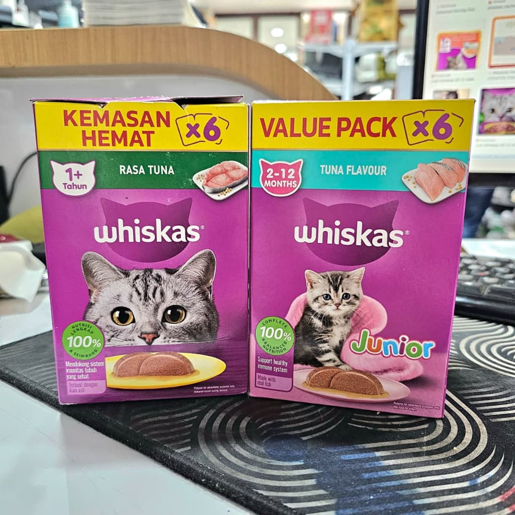 Whiskas Pouch Value Pack / Paket Hemat ( isi 6 Saset/Sachet ) 80GR - Makanan Basah Kucing Wet Cat Food - gambar 1