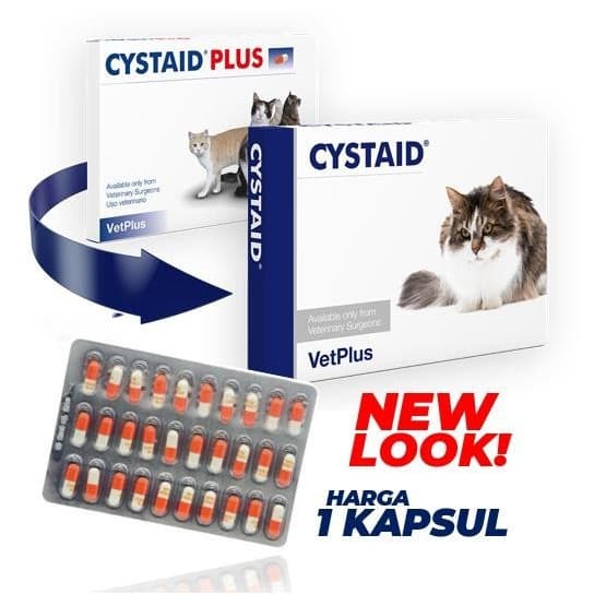 VetPlus Cystaid Plus - Obat Infeksi Saluran Kemih Kencing Kucing - Pengobatan FLUTD per 1 KAPSUL
