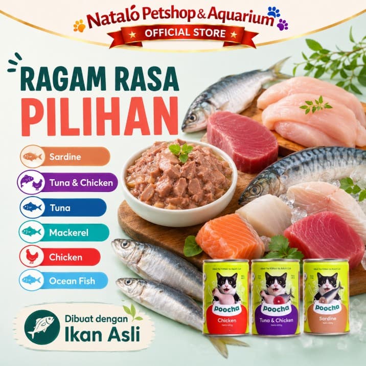 Poocha Kaleng 400gr Canned Wet Food All Life Stages - Makanan Basah Kucing Semua Umur 400 GR - gambar 5