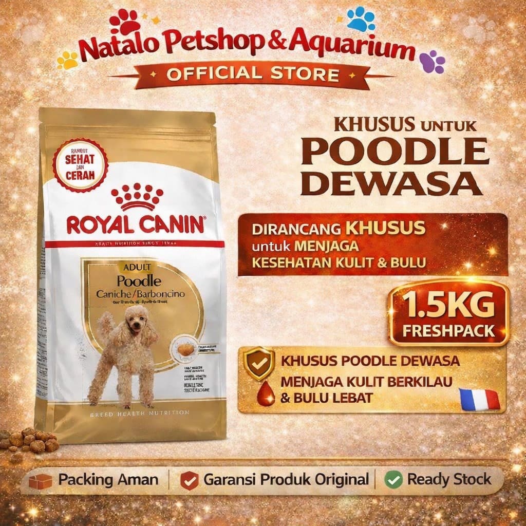 Royal Canin Poodle Adult Dog Food 1.5KG - Makanan Dewasa Anjing Ras Poodle Freshpack 1.5 KG - gambar 1