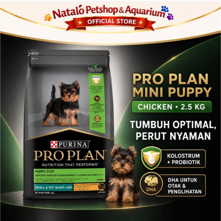 PRO PLAN Puppy Small & Toy Chicken 2.5KG Small Breed Dog Food - Makanan Anak Anjing Ras Kecil PROPLAN 2.5KG - gambar 1