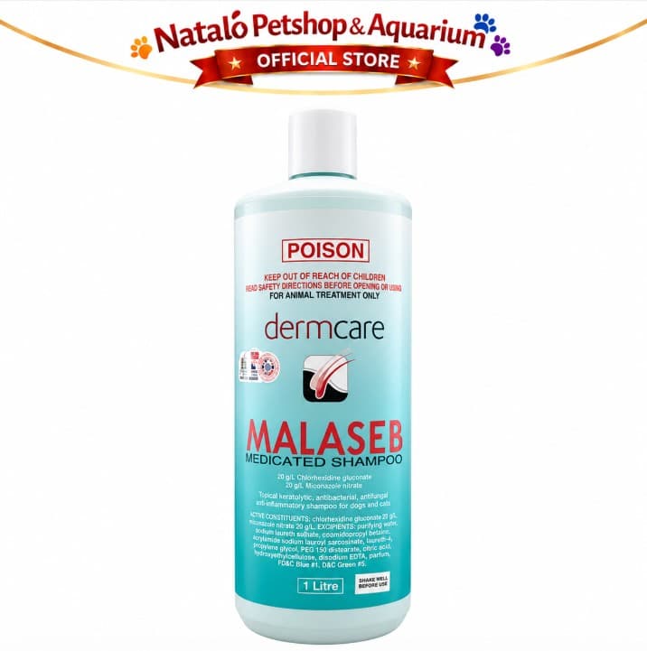 Malaseb 1LT / 1000ML / Shampoo Jamur Kucing Anjing poison mirip sebazole 1 Liter 1000 ML Sampo Scabies Ketombe Kerak Cat Dog - gambar 6