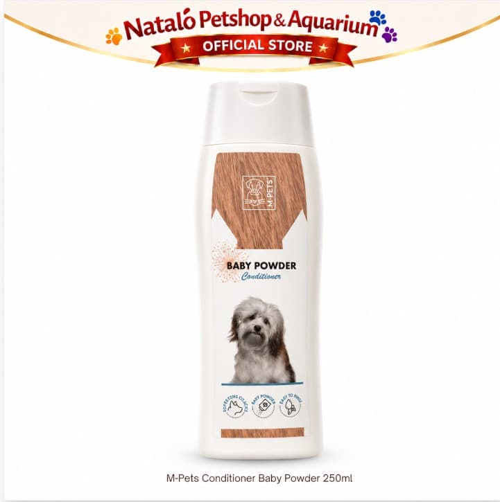 M-Pets CONDITIONER Baby Powder 250ML Gentle All Skin Type Anjing Puppy. - gambar 6