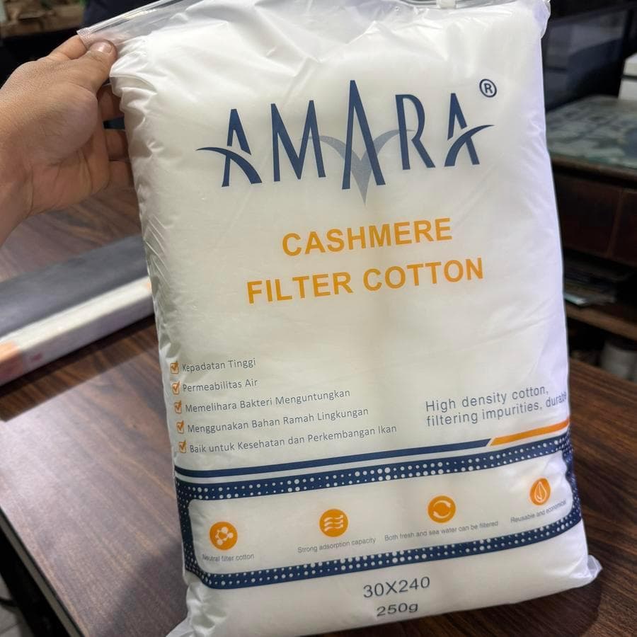 AMARA Cashmere Cotton Filter Mekanis Premium Kapas Busa Aquarium Ikan Hias - gambar 1