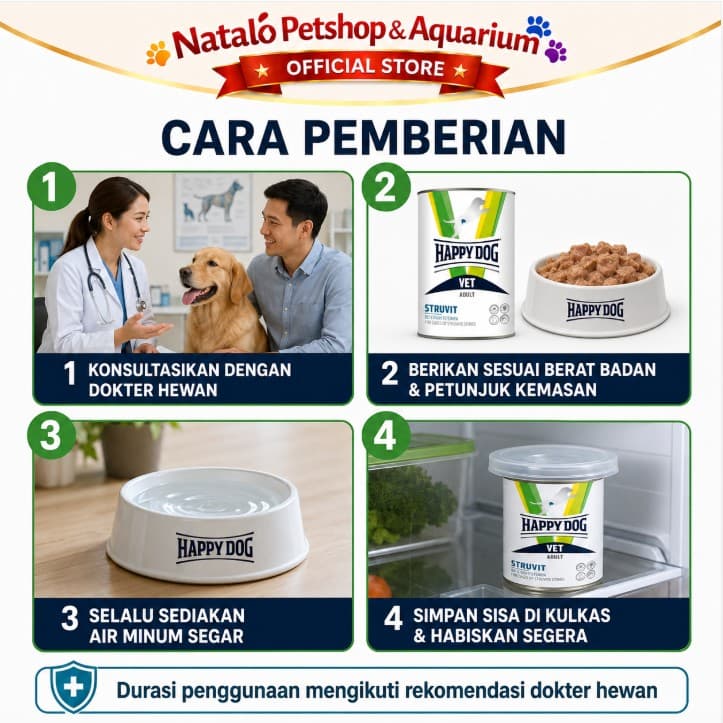 Happy Dog Struvit 400gr Kaleng Vet Urinary S/O - Makanan Basah Anjing untuk Pengobatan Saluran Kantung Kemih Susah Pipis 400 gr - gambar 3