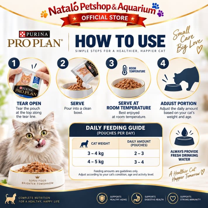 PRO PLAN Adult 7+ Chicken in Gravy Pouch 85GR Wet Cat Food - Makanan Basah Saset Kucing Dewasa Senior rasa Ayam 85 GR - gambar 3