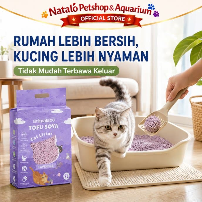 Animal&Co Tofu Soya 7LT Pasir Kucing Gumpal Cat Litter 7 Liter L / Animal n Co Wangi Bersih Ramah Lingkungan - gambar 5