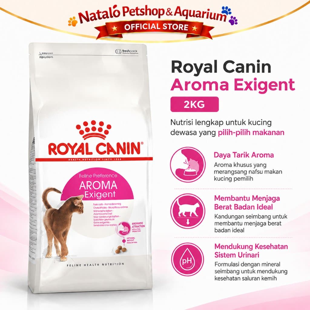 Royal Canin Aroma Exigent 2KG - Makanan Kucing Dewasa Aromatic untuk Pemilih / Picky Eater 2 KG - gambar 1