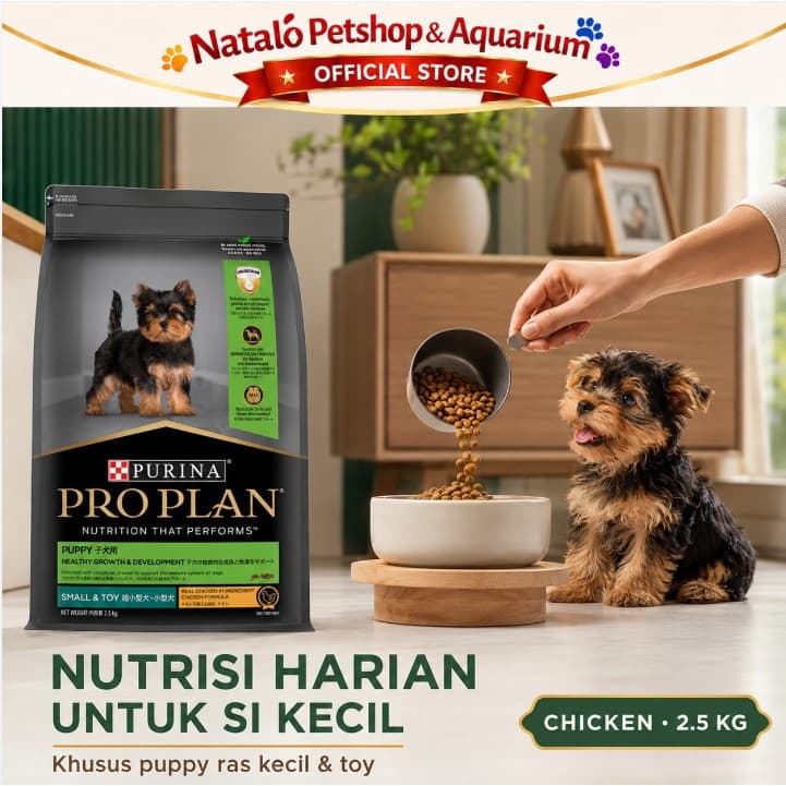 PRO PLAN Puppy Small & Toy Chicken 2.5KG Small Breed Dog Food - Makanan Anak Anjing Ras Kecil PROPLAN 2.5KG - gambar 5