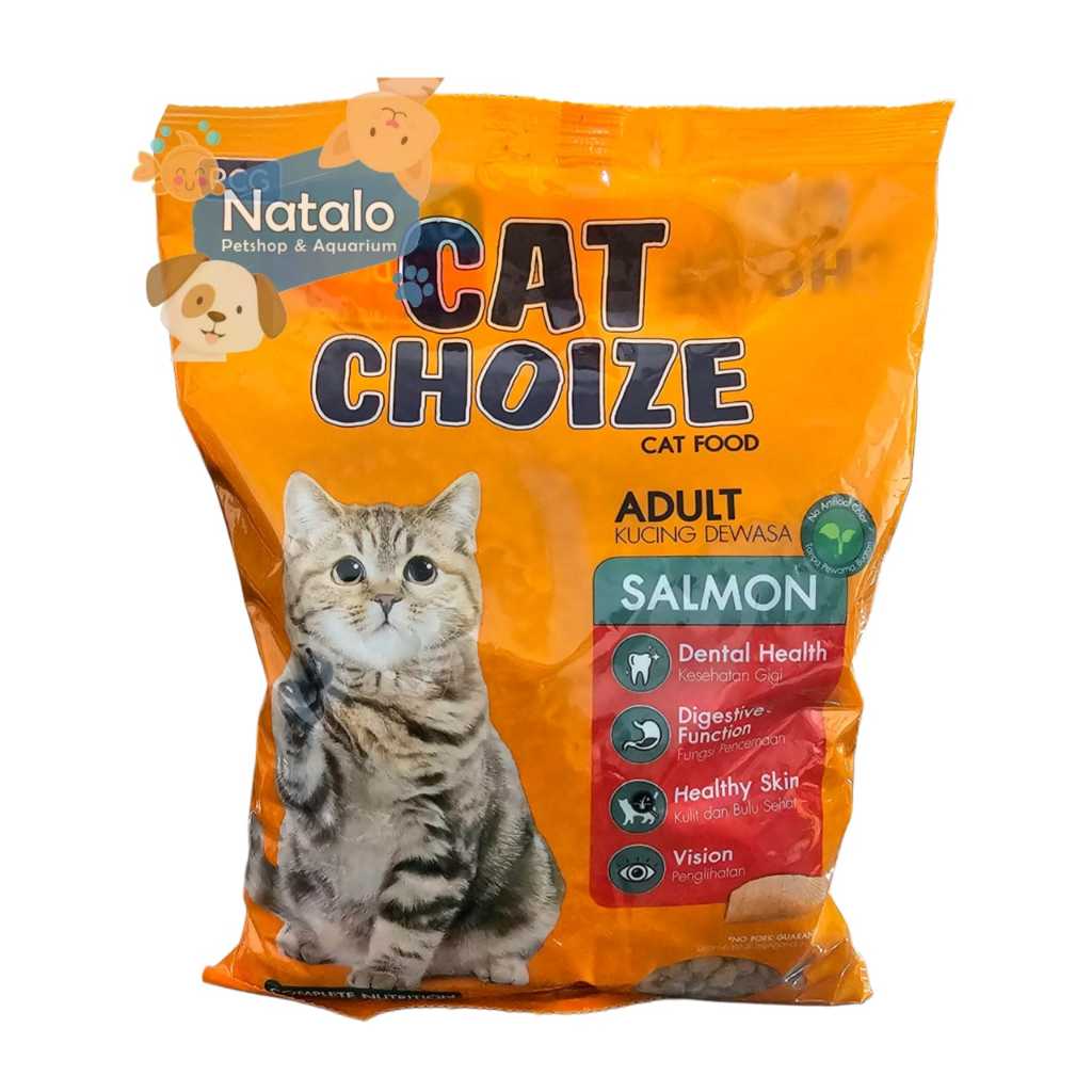 Cat Choize Adult Salmon 800GR - Cat Food Makanan Kucing Kering No pork halal Pakan Pelet Dewasa 800 GRAM - gambar 1